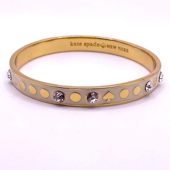 Kate Spade Bangle Bracelet White Enamel - Picture 6 of 6
